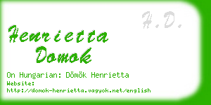 henrietta domok business card